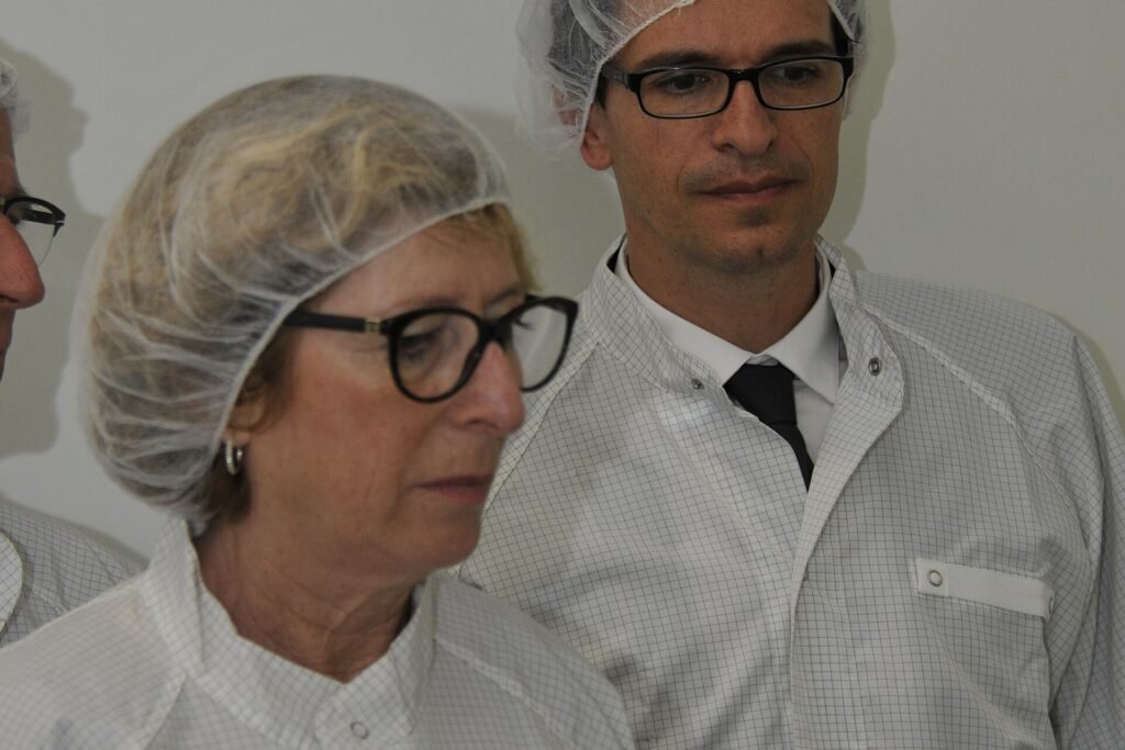 Industrial semiconductor manufacturing plant with cleanroom equipment